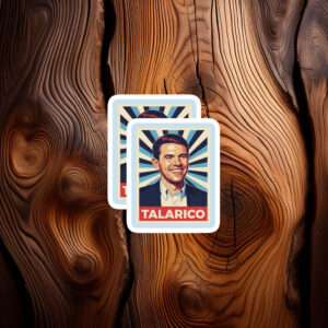 Retro Propaganda Portrait Poster Decal — James Talarico Sticker