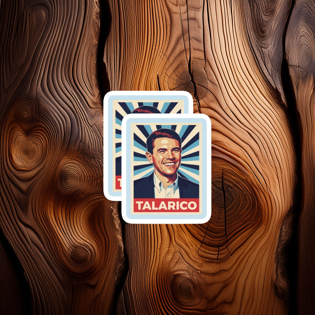 Retro Propaganda Portrait Poster Decal — James Talarico Sticker