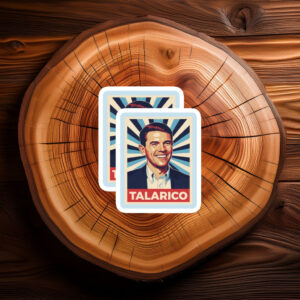 Retro Propaganda Portrait Poster Decal — James Talarico Sticker