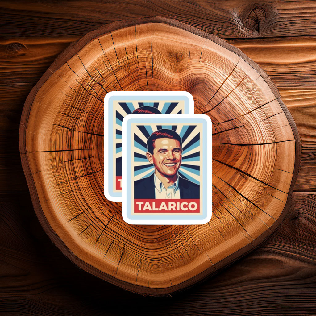 Retro Propaganda Portrait Poster Decal — James Talarico Sticker