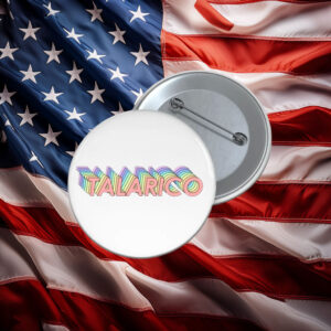 Retro Talarico Rainbow Logo Button