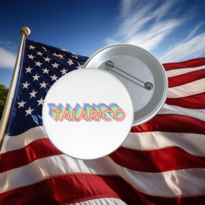 Retro Talarico Rainbow Logo Button