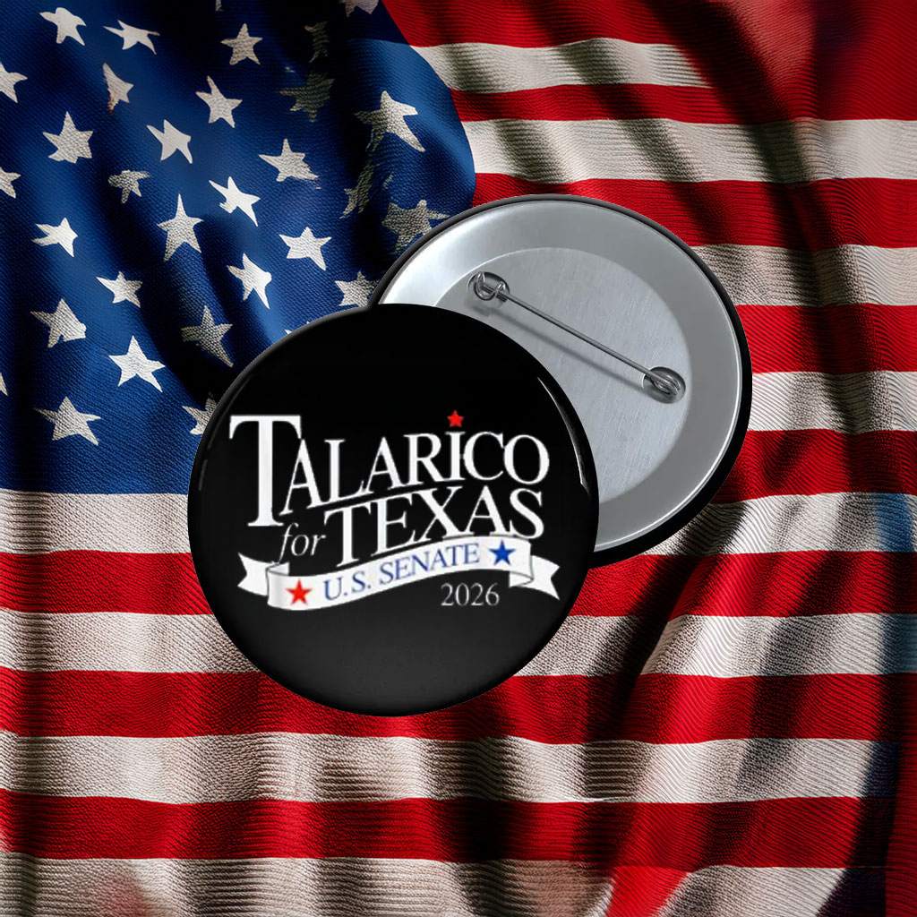 TALARICO for TEXAS U.S. SENATE 2026 Classic Patriotic Ribbon Campaign Pin