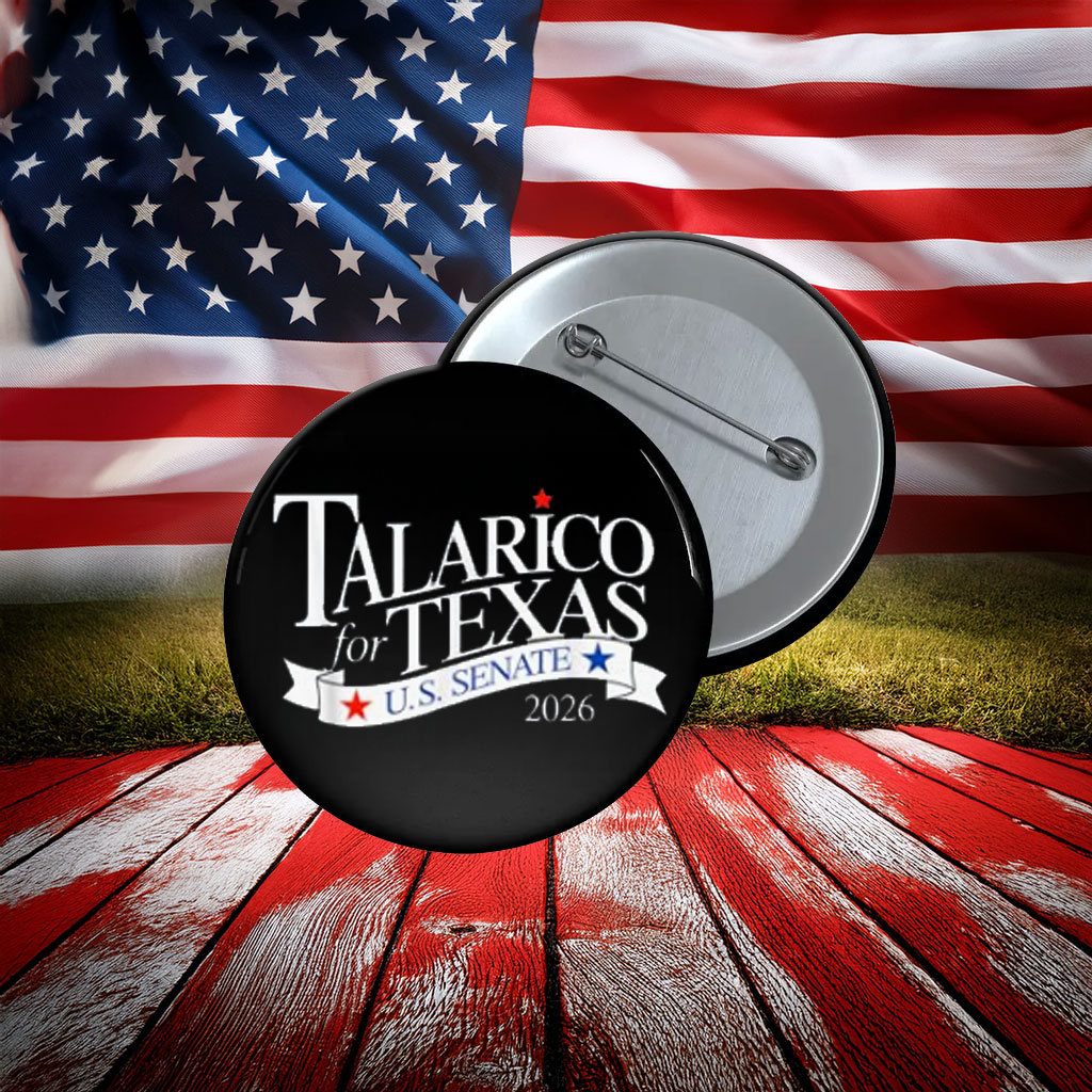 TALARICO for TEXAS U.S. SENATE 2026 Classic Patriotic Ribbon Campaign Pin