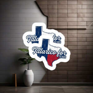 Talarico For Texas Map Silhouette Sticker