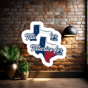 Talarico For Texas Map Silhouette Sticker