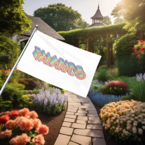 Talarico Retro Rainbow Text Flag