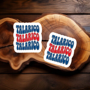 Talarico Retro Red White Blue Text Sticker