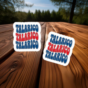 Talarico Retro Red White Blue Text Sticker
