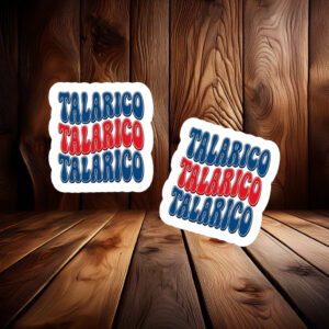 Talarico Retro Red White Blue Text Sticker
