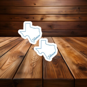 Talarico Texas Outline Script Sticker