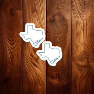 Talarico Texas Outline Script Sticker