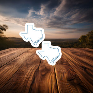 Talarico Texas Outline Script Sticker