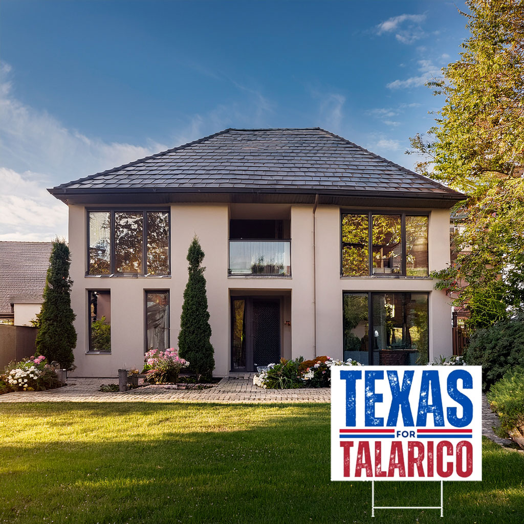 Texas For Talarico Red Blue Election Display — James Talarico Yard Sign