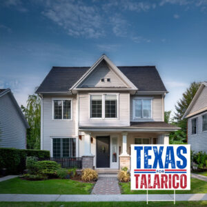 Texas For Talarico Red Blue Election Display — James Talarico Yard Sign
