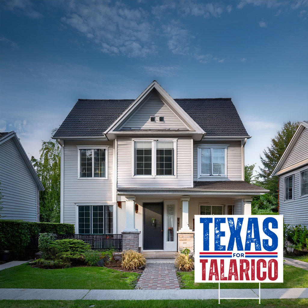 Texas For Talarico Red Blue Election Display — James Talarico Yard Sign